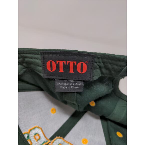 OTTO Strapback Hat Embroidered BB Logo OSFM Green Yellow Adjustable - Picture 10 of 10